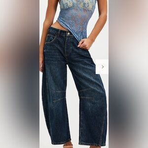 NWT We The Free Good Luck Mid rise Barrel Jeans
